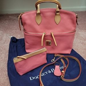 Rare Authentic Dooney and Bourke Rose Leather Satchel Mint Condition!
